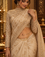 Gold-Tone Crystal & Draped Waist / Belly Chain | Statement Kamarbandh
