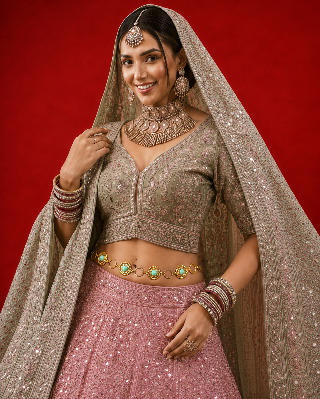 Turquoise Stone Waist / Belly Chain | Statement Kamarbandh