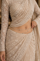 Silver-Tone Beaded Waist / Belly Chain | Contemporary Kamarbandh by VariVara Vestibule