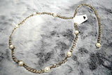 Silver-Tone Pearl Accent Waist / Belly Chain | Contemporary Kamarbandh