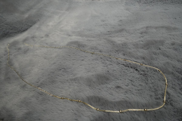 Silver-Tone Beaded Minimal Waist / Belly Chain | Delicate Kamarbandh