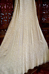 Premium Georgette Chikankari Anarkali with Bead, Cutdana Work & Dupatta