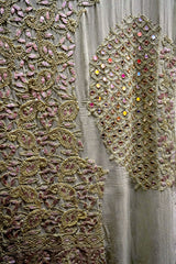 Blush Pink & Pista Green Gota Patti Chikankari Georgette Lehenga Choli with Dupatta