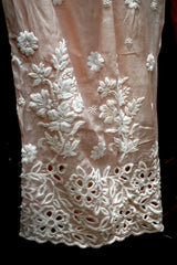 Blush Pink Lucknowi Ghas Patti Chikankari Cutwork Muslin Palazzo Set