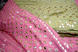 Blush Pink & Pista Green Gota Patti Chikankari Georgette Lehenga Choli with Dupatta