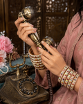 Rajasthani Designer Waterproof Bangles Set with leave motifs