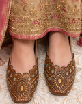 Brown Pure Leather Punjabi Jutti
