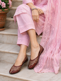 Brown Handcrafted Mojari with Anti-slip Sole