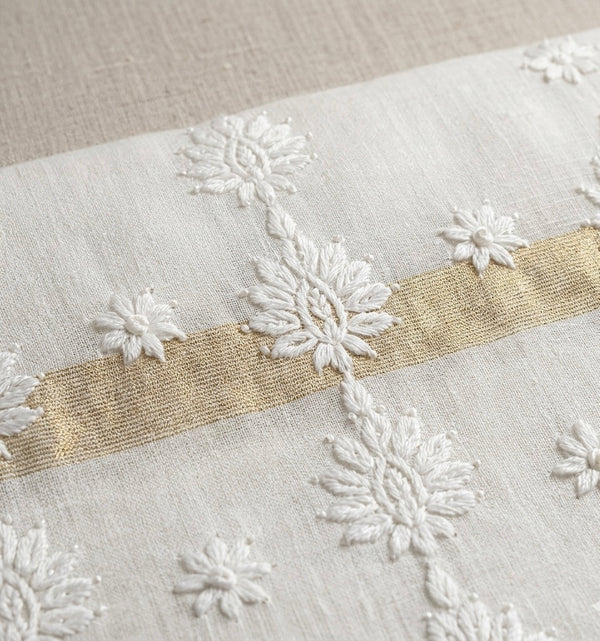 Chikankari Chanderi Heavy Embroidered Dupatta