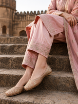 Dabka Zardosi Punjabi Jutti – Handcrafted with Anti-Slip Sole