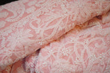Chikankari Peach Viscose Georgette Keel Jaal Saree