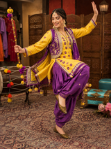 Brown Pure Leather Punjabi Jutti with Kussa Work
