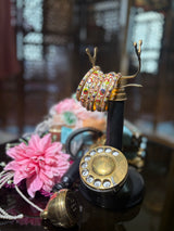 Rajasthani Designer Waterproof Bangles Set with leave motifs
