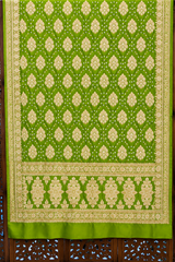 Bandhej Chinon Silk Suit Set – Unstitched set