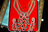 Wedding Turkish-Style 4-Tone Polish American Diamond Necklace Set
