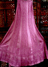 Onion Pink Pure Mul Chanderi Chikankari Anarkali Gown with Pitta & Mukaish Work and Dupatta