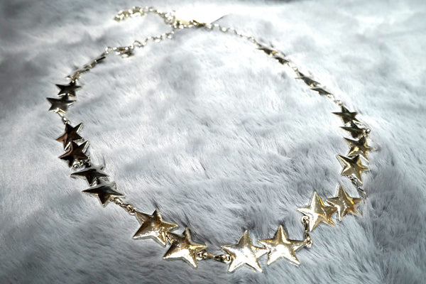Silver-Tone Star Motif Waist / Belly Chain | Statement Hip Chain