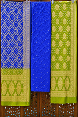 Bandhej Chinon Silk Suit Set – Unstitched set