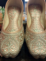 Dabka Zardosi Punjabi Jutti – Handcrafted with Anti-Slip Sole