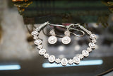 White American Diamond Necklace Set