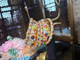 Rajasthani Designer Waterproof Bangles Set with leave motifs