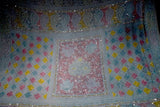 Premium Light Blue Heavy Chikankari Pure Georgette Saree with Sequin & Cutdana Work + Blouse |