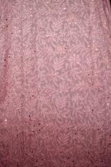 Chikankari-Handcrafted Lucknowi Resham Thread & Muqesh Work Georgette Kurti