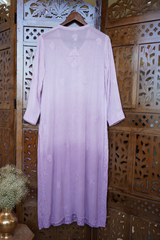 Chikankari-Handcrafted Lucknowi Resham Thread & Muqesh Work Georgette Kurti