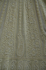 Premium Georgette Chikankari Anarkali with Bead, Cutdana Work & Dupatta