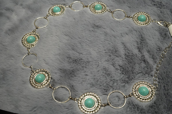 Turquoise Stone Waist / Belly Chain | Statement Kamarbandh
