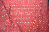 Premium Dark Peach Lucknowi Chikankari Pure Georgette Saree with Heavy Bead Work & Blouse
