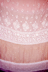 Chikankari Fine Mul Chanderi Saree with Kutdana, Bead & Keel Jaal Work