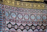 Ajrakh Modal Silk Natural Dye Banarasi Border Saree with Blouse Piece