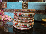 Rajasthani Designer Waterproof Meenakari Bangles Set