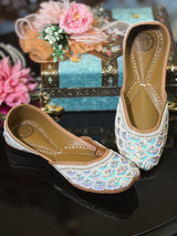 Dabka Kadhai Punjabi Jutti – Pure Leather Handcrafted
