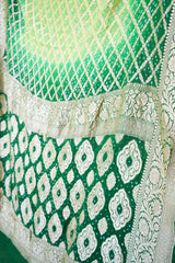 Green Bandhej Pure Georgette Saree – Jamnagar