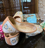 Dabka Zardosi Handcrafted Punjabi Jutti with Anti-slip Sole