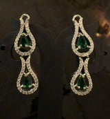 Emerald American Diamond Necklace Set