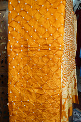 Bandhej Chinon Silk Suit Set – Unstitched set