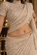 Gold-Tone Crystal Studded Waist / Belly Chain | Statement Kamarbandh