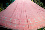 Handcrafted Lucknowi Chikankari Heavy Cutdana & Gota Work Blush Pink Georgette Semi-Stitched Lehenga Choli with Dupatta