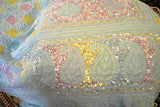 Premium Light Blue Heavy Chikankari Pure Georgette Saree with Sequin & Cutdana Work + Blouse |