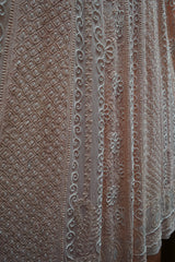 Chikankari-Premium Blush Pink Georgette Anarkali Kurti with Bead Work for Wedding & Festive Wear