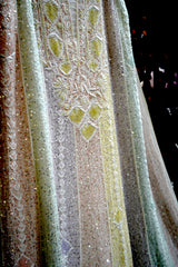 Pastel Multi-Colour Chikankari Mul Chanderi Sequin Work Anarkali with Dupatta