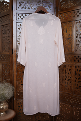 Chikankari Resham Thread Jaal Work Georgette Kurti From Lucknow– Handcrafted Ethnic Wear for Women
