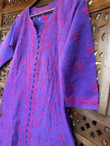 Premium Lucknowi Chikankari Chanderi Silk Kurti for Women | Handcrafted Ethnic Embroidered Kurti-Stitched