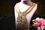 Wedding Turkish-Style 4-Tone Polish American Diamond Necklace Set