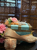 Dabka Zardosi Punjabi Jutti – Handcrafted with Anti-Slip Sole