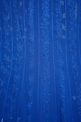 Chikankari Blue Georgette Anarkali Sharara Set