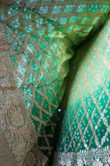 Green Bandhej Pure Georgette Saree – Jamnagar